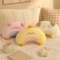 Coussin en peluche en forme de U, animaux mignons (porc, chiot, poussin), pour la décoration intérieure, doux et moelleux, vente en gros