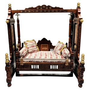 Heavy Carved Maharaja <b>Swing</b> for Home Custom Luxury Carved Teak Wooden <b>Swing</b> Jhula Manufacturer and Exporter At Wholesale Prices - Product Image 4