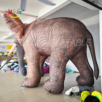 Éléphant gonflable réaliste de défilé d'animal d'éclairage décoratif fait sur commande de partie extérieure à vendre