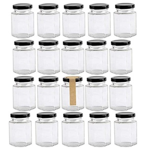 Lọ Thủy Tinh 4Oz Chất Lượng Cao Nắp Kim Loại Lọ Thủy Tinh Mứt Mật Ong Hình Lục Giác Trong Suốt - Product Image 1