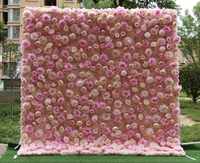 Rose artificielle fleur décoration murale INS Style fleur mur fait à la main mur fleur décor mariage décoration toile de fond