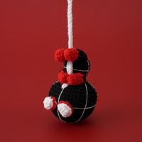 Nouvelle breloque de voiture tendance en crochet fait main, motif araignée de dessin animé, pour la décoration du rétroviseur