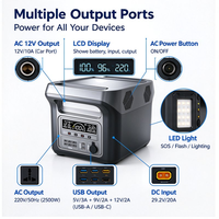 Centrale Électrique Portable OEM 1500W-2000W, Générateur Solaire 1700Wh à Onde Sinusoïdale Pure pour Camping, VR, Voyage et Usage Domestique 220V