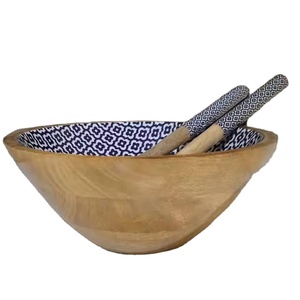 Cuencos de madera de forma redonda de madera de diseño moderno de Venta caliente cuencos de servicio de calidad superior hechos a mano y sostenibles - Product Image 1