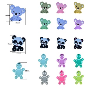 Cuentas de Silicona con Forma de Animales de Dibujos Animados al por Mayor para Bolígrafos, Accesorios de Bricolaje, Cuentas de Silicona de Grado Alimenticio para Bebés - Product Image 2