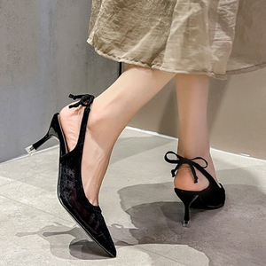 Talons Slingback à pois pour femme, talons chaton tendance 2025 - Product Image 6