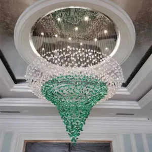 Glas Kronleuchter Modern in meiner Nähe Moderne dekorative Hotel Kronleuchter Große hängende Leuchte Kronleuchter Bankettsaal
