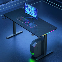 Escritorio de Juego de Madera RGB Motorizado Automático con Altura Ajustable, Escritorio Ergonómico Eléctrico de Pie