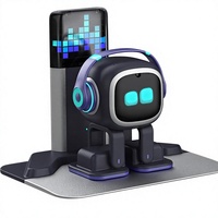Robot de bureau interactif EMOPET AI avec commande vocale ChatGPT, fonction de danse et personnalité interactive, livré avec station de charge à domicile