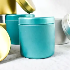 铝锡罐罐蜡烛锡包装，带良好的气密蜡烛罐，带浇注口蜡烛罐，带盖