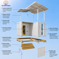 Maison conteneur portable avec porche et toit, maison mobile modulaire préfabriquée, design moderne, construction rapide pour la vie en extérieur, taille personnalisée