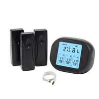 Thermo higrometer pengukur belakang LCD, instrumen temperatur sensor kelembapan akurasi tinggi untuk penggunaan rumah tangga gudang anggur