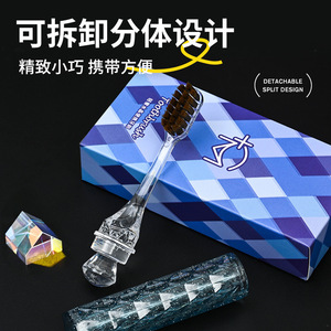 Ensemble de voyage portable de brosses à dents Crystal Clear Lipstick à poils doux pour femmes et couples - Product Image 5