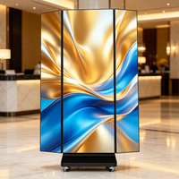 Nouvelle conception d'écran LED électronique pliable et machine publicitaire mobile portable pliable gauche-droite prenant en charge le Wifi