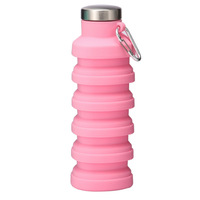 Gourde pliable en silicone en forme de cœur pour activités de plein air, sport et voyage, portable, extensible et rétractable pour adultes, style occidental