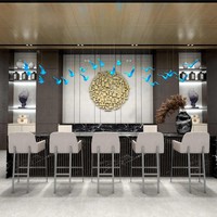 Décoration artistique suspendue Morden Bird pour restaurant, cuisine, maison, salon, design nordique, luminaire suspendu LED en forme de mouette