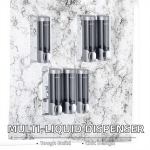 Distributeur de savon liquide mural de qualité hôtelière, design moderne, multifonction, en plastique, pour savon liquide - Product Image 2
