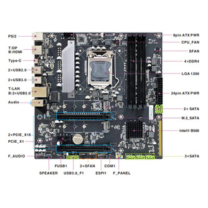 เมนบอร์ด B560M พร้อมชุดซีพียู 10400/10500/11400/11700 รุ่น PRO-E เจนเนอเรชั่น 10 I3 10105F กล่องเล็ก B560m Lga1200 B560m Pro B560m P - Product Image 3