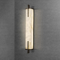 Applique murale LED postmoderne, style nordique, luxe, marbre d'alabâtre naturel, pour salon, salle de bain, chevet, décoration intérieure