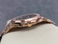 Montre de haute qualité, étanche, 40 mm, mouvement DDF d'usine 324, cadran SW en or rose lesté 5711, montre de plongée chocolat