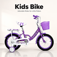 Vélo pour enfants ergonomique avec siège épaissi et protection de chaîne intégrale, pour filles de 2 à 9 ans, motif chaton mignon