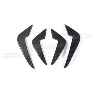 4 pièces Ailerons latéraux de pare-chocs avant en fibre de carbone sèche pour BMW Série 2 F87 M2 2016-2020, kit carrosserie Canard Splitter - Product Image 3