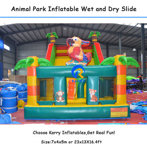 New Arrival <span class=keywords><strong>Inflatable</strong></span> nhảy lâu đài Combo Bouncer rừng động vật bị trả lại nhà <span class=keywords><strong>Inflatable</strong></span> <span class=keywords><strong>Slide</strong></span> cho trẻ em bên cho thuê - Product Image 6