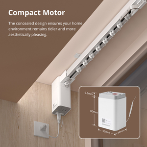 Zemismart Kit de Cortina Motorizada con Tecnología Matter Thread, Motor Deslizante para Cortinas Inteligentes, Compatible con HomeKit, Alexa y <span class=keywords><strong>Google</strong></span> Home - Product Image 2