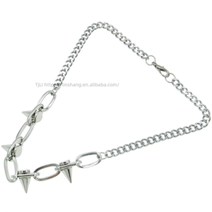 สร้อยคอแบบโซ่คิวบาประดับหมุด, สร้อยคอแฟชั่นใหม่ Tanjing Lijing - Product Image 5