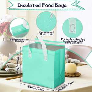 Sac isotherme personnalisé avec logo, recyclable, laminé, grande capacité, sac isotherme pour la livraison de nourriture - Product Image 5