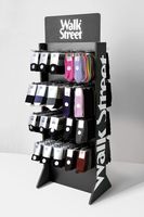 Présentoir rotatif sur pied en métal personnalisé Bvis pour chaussettes, rangement, couleur et logo personnalisables, design moderne pour la vente au détail