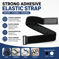 Sangle élastique antidérapante pour fixer et organiser les objets, ceinture de rangement 100% nylon avec boucle de couture et bandes auto-agrippantes