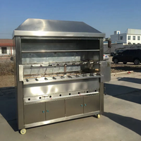 Prix usine brésilien Rodizio Machine gril à gaz brésilien Churrascos Machine Barbecue poulet viande rôtissoire