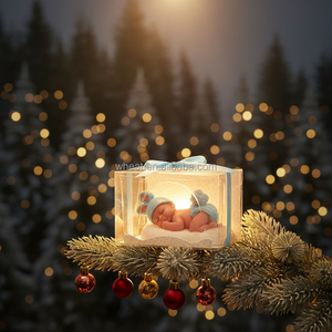 Cadeaux populaires pour mariage, souvenirs personnalisés avec logo, <span class=keywords><strong>bougie</strong></span> en forme de bébé endormi de couleur bleue pour cadeaux de fête de naissance - Product Image 4