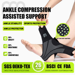 Mugwort Lightweight Breathable Spandex Compression Sleeve Thin <b>Supportive</b> <b>Joint</b> Stabilizer for Basketball Tennis Fitness Ankle - Product Image 4