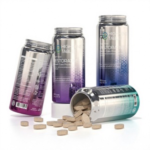 Customized logo Printing Aluminum Round Package <b>Container</b> Tin Can Box for Medicine Metal <b>Container</b> Tin Jar for <b>Pills</b> - Product Image 1