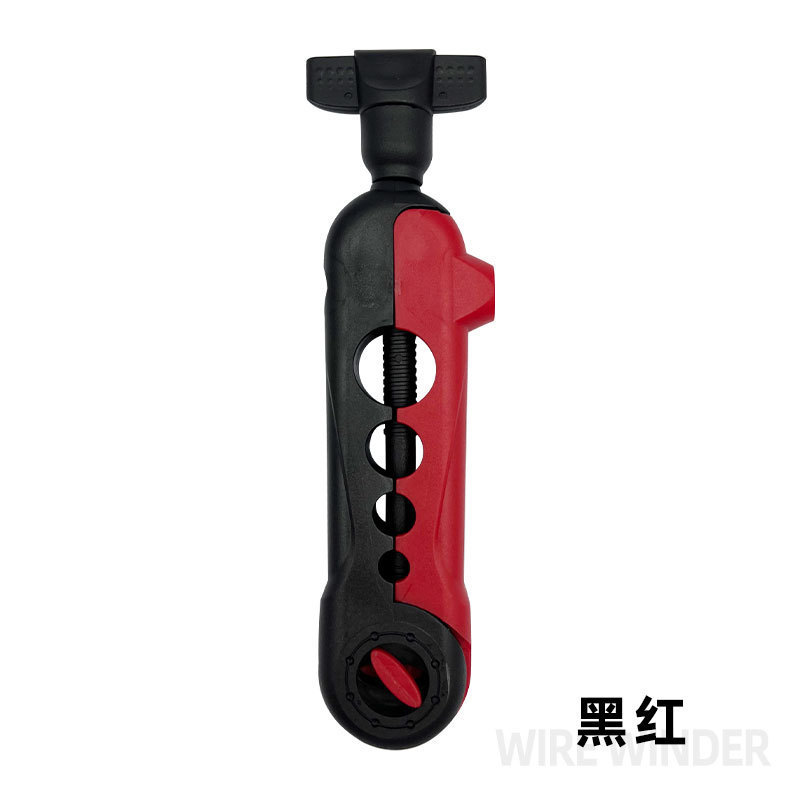 Fishing rod reel black and red
