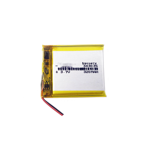 เซลล์แบตเตอรี่ลิเธียมไอออน<span class=keywords><strong>343035</strong></span> 3.7โวลต์320มิลลิเธียมเซลล์แบตเตอรี่ลิเธียมโพลิเมอร์เซลล์ที่เล็กที่สุด - Product Image 1