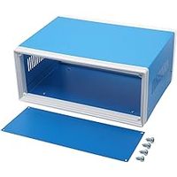 Boîtier de projet de boîtier en métal bleu personnalisé boîte de bricolage boîtier de jonction boîtier préventif boîtiers électroniques