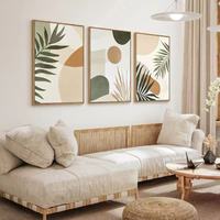 Peinture décorative de plantes minimaliste moderne, art mural de style nordique pour le salon