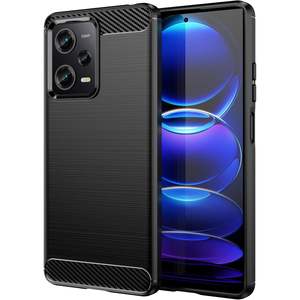 Funda para Teléfono Redmi Note 12 Pro 5G, Fibra de Carbono, TPU, Resistente a Golpes y Arañazos, Negra - Product Image 1