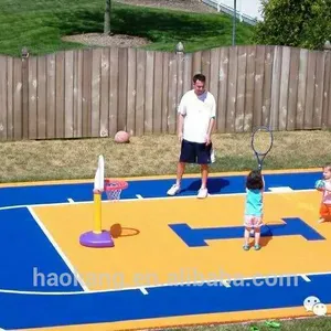 Mini çocuklar açık basketbol sahası zemini