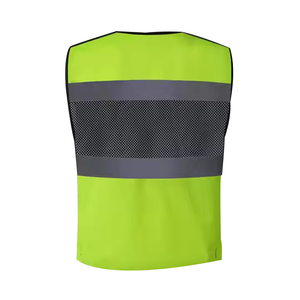Gilet de sécurité réfléchissant vert haute visibilité, classe 1 ANSI, séchage rapide, multi-poches, personnalisable, vêtements de travail, marque YS, article en vrac - Product Image 2