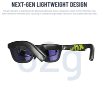 Original pour lunettes AR XREAL XBX A01, 62g ultra-légères, micro-LED 1600Nit, écran virtuel 147 pouces, affichage portable pour films