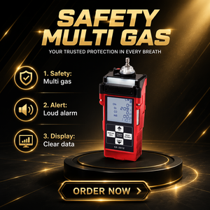 ริเคน เคอิคิ 2012GT เครื่องตรวจจับก๊าซแบบพกพา LEL/O2/CO/H2S 4 ใน 1 ความแม่นยำสูงเสียง+แสง+สัญญาณเตือนการสั่นสะเทือน IP66 - Product Image 1