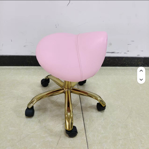 Adjustable Stainless Steel Beauty Technician Nail Art Swivel Saddle Chair with Leather Seat-Salon Tattoo <b>Stool</b> - Product Image 3