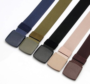 Individuelles Logo Herren Outdoor PP Taktischer Stoff Canvas Nylon Gurtband Gürtel Mit Kunststoffschnalle - Product Image 2