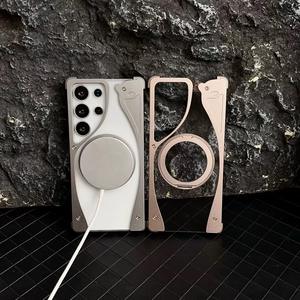 360เคสโทรศัพท์แบบแม่เหล็กทำจากโลหะแบบหมุนได้ + PC สำหรับ <span class=keywords><strong>iPhone</strong></span> 17 16 15 14 <span class=keywords><strong>PRO</strong></span> <span class=keywords><strong>MAX</strong></span> ฝาครอบด้านหลังแบบใส PC - Product Image 1