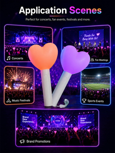 แท่งไฟเชียร์ LED สำหรับงานอีเว้นท์ <span class=keywords><strong>SEVENTEEN</strong></span> และ NCT 127 ของ Longstargift ให้แสงสว่างสูง พร้อมเอฟเฟกต์แสง RGB แบบไดนามิก สร้างความตื่นเต้นให้กับผู้ชม - Product Image 3