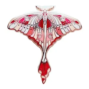 China Wholesale Cheap Metal Plated Sweet Sakura Empress of the Night Moth Hard Enamel Pin Screen UV Print Lapel Pin Badge